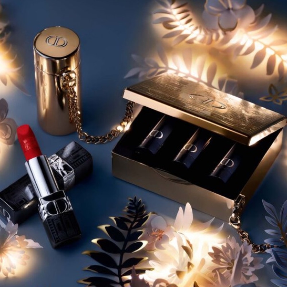 Dior available now online holiday  bag lipstick set holder Chanel